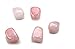 Rose Quartz Crystal Tumbled Stone, Large Natural Tumbled Stones and Crystals Pink Love Rocks for Healing, 1 inch - Set of 5