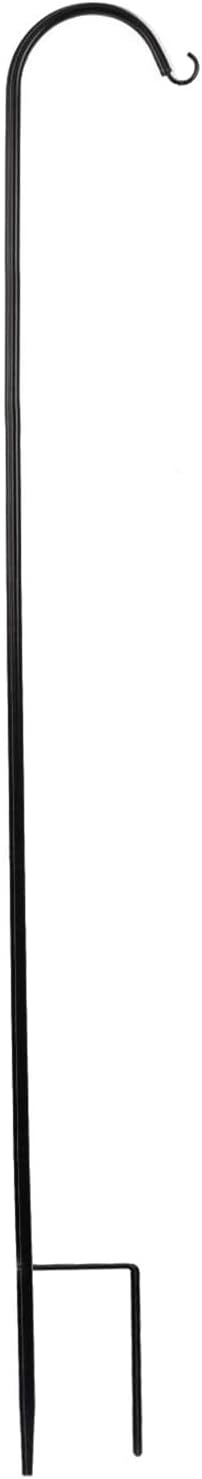 Outdoor Shepherd's Hooks - BROPRO Shepherd Hook 65 Inch, Adjustable Heavy Duty Garden Hanging Holder, Metal Hook Hangers for Weddings, Flower Basket, Home（1 Pack, Pattern 1）