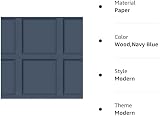Holden Decor Modern Wood Panel Wallpaper Navy Blue 3D Effect Feature Wall 10m view 5