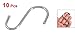 uxcell a12080800ux0442 Hanging Hooks Hanger (Pack of 10), Silver