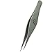 Ingrown Hair Tweezers by Zizzili Basics - Surgical Grade Stainless Steel Fine Pointed Tweezer - Precision Aligned Tips for Splinter, Eyebrow & Facial Hair Removal - with Bonus Tip Guard & Carry Pouch