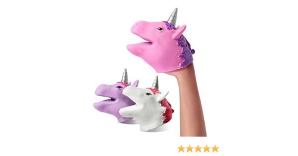 rubber unicorn hand puppet