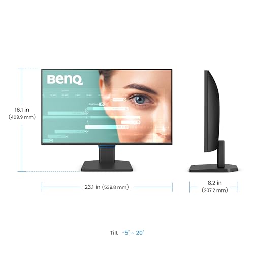BenQ GW2490C 23.8" IPS Computer Montior 1080P FHD 144Hz Game-Ready, Home Office, USB-C, Visual Optimizer, Flicker-Free, Low Blue Light, Ultra Slim Bezel, TUV-Certified, Eye-CareU