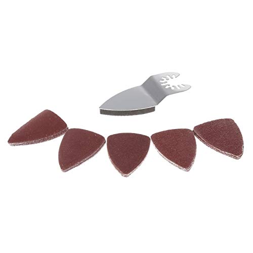 Maslin 25Pcs Sanding Paper+Finger Sanding Pad For Multi-function Oscillating Fein Dremel Bosch Power Tools - Thumbnail 2
