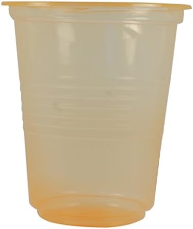 Shurwid Disposable Plastic Cups transparent orange color, 9 oz.