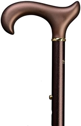 Designer Walking Cane Soft Grip Ergonomic Folding Walking Stick Bronze