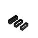 SenseYo 6 Pcs Rubber Watch Band Accessories 20mm 22mm 24mm Black Rubber Watch Band Strap Loops