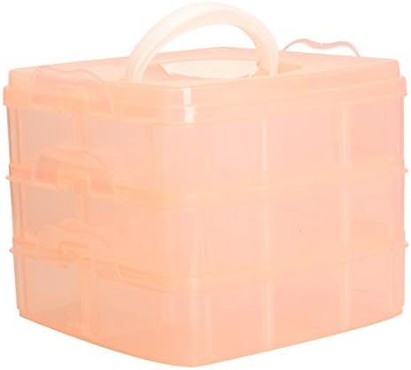 Multifunctional Nail Art Tips Rhinestone Storage Clear Plastic Make Up Jewelry Cosmetic Divided Box-OmenTech