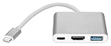 VPRAWLS B0732Y8KNX Type-C to Hdmi/USB 3.1 4K Multiport Adapter, USB-C Hdmi Digital Av Adapter Charging and Connecting Converter for MacBook, Chrome Book Pixel Devices to HDTV/Projector