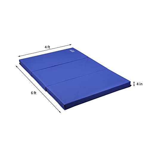 ZENOVA Folding Super Thick 4'x6'x4'' Gymnastics Landing Mat for Martial Arts, Tumbling