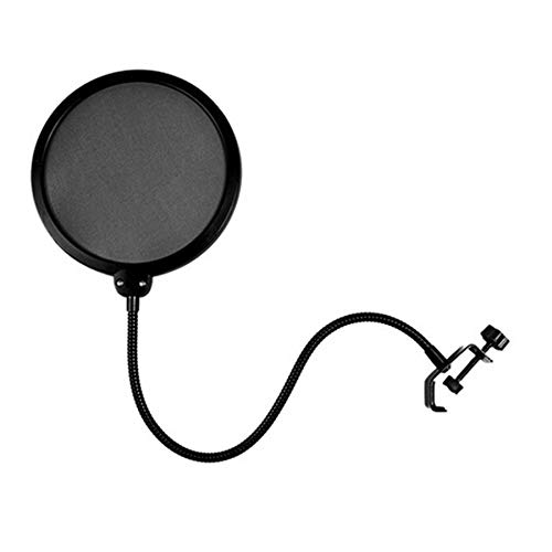 HeroStore Microphone Parts Studio Pop Filter Singing Windscreen Shield Pod Cast Dual Double Layer Mask Anti Mic Metal Studio Pop Filter