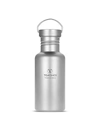 tomshoo 18.6 fl oz completo titanio botella de agu