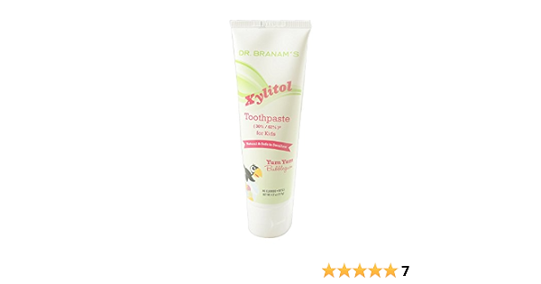 Branam oral health xylitol tooth Gel for babies and toddlers - yum yum bubblegum - 4oz (899432002306)