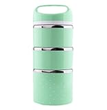 OSPARD Stainless Steel Insulated Lunch Box 43 Ounces SH-24 (Green, 3)