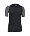 Under Armour Boys' HeatGear Armour Up Digi Fitted Short Sleeve Shirt, Graphite (043)/Black, Youth Medium