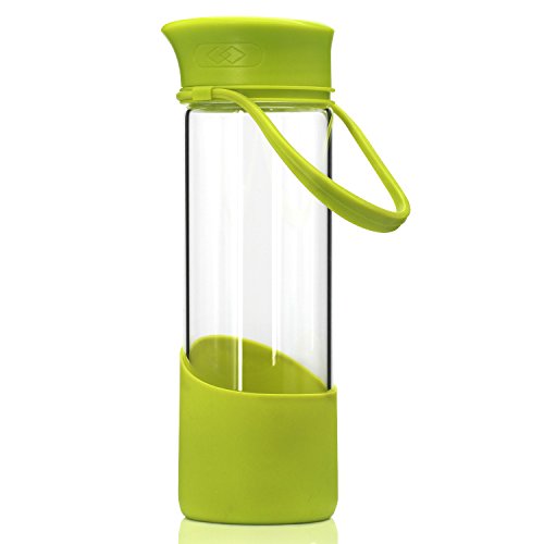 BONISON Smiley Face Cup Borosilicate Glass Water Bottle with Silicone
Sleeve Cover and Handle Twist Screw Lid, 17 oz - Green BONISON Smiley Face Cup Borosilicate Glass Water Bottle with Silicone
Sleeve Cover and Handle Twist Screw Lid, 17 oz - Green