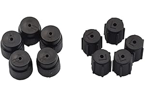 Deft10 Pieces A/C Service Charging Port Adapter R134-A Caps 13Mm and 16Mm