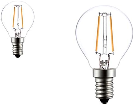 ONDENN LED Filament Lamp G45 E14 2W 200LM 2700K Warm White 110V Replacement for 35Watt Classic Light Bulb Pack of Two