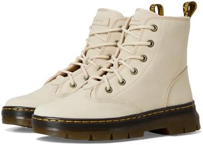 DR. MARTENS Zavala White Leather 8-Eye Lace-Up Combat Boots Unisex M8 L9 Dr. Martens | Shoes | Dr Martens Zavala White Leather 8eye  main image 2