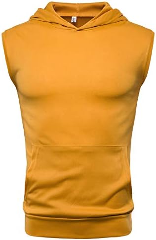 HUAZONGMen's Training Gym Tank Top Vest, Men Gym Hoodie Vest, T-Shirt Sleeveless Fashion Fitness Sport for Spring Summer