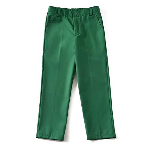 Boys Vest and Pants Set Kids Suit for Boy Formal Tuxedo Dresswear Outfit Green Size 14