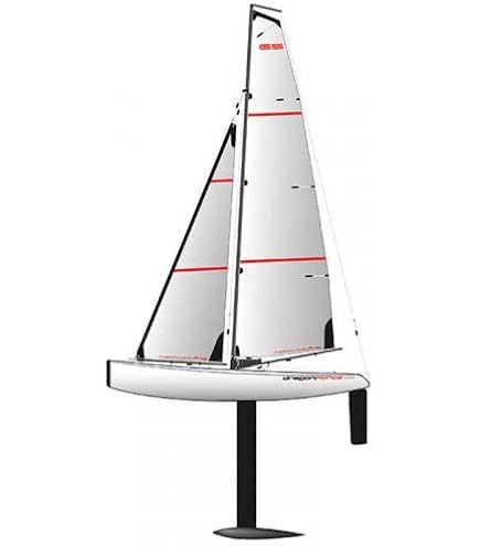 Kyosho Fortune 612 III Ready Set RC Sailboat Vehicle, Blue/Red