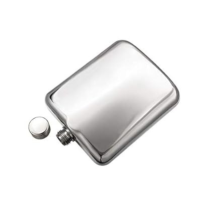 Icy Shots Country Classic Stainless Steel Liquor Flask or Wine Whiskey Alcohol Drinks Holder Pocket Hip Flask Bottle with Funnel Gift Set for Women & Girls -Silver, 6 oz (180 ml)