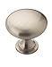 Amerock | Cabinet Knob | Satin Nickel | 1-1/4 inch (32 mm) Diameter | Edona | 1 Pack | Drawer Knob | Cabinet Hardware
