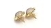 Mens 18mm Dome Iced Out Hip Hop 18k Yellow Gold Finish Lab Diamond Screw Back Stud Earrings