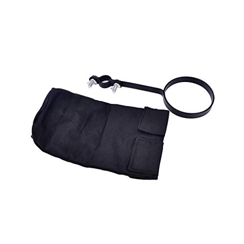 Drum Stick Holder Bag - Drumstick Bag - Handy Stick/Mallet/Brushes Bag, Drum Stick Case Bag, Stick Holders/Cases - Stick Holder with Metal Clamp for Electronic Drum Kits Set Applications (Black)