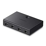 UGREEN USB 2.0 Sharing Switch 4 Port USB Peripheral Switcher Adapter Box Hub 4 PCs Share 1 USB Device for Printer Scanner with 4 Pack USB 2.0 Male Cable