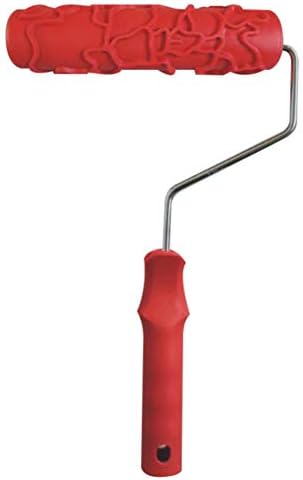 Jocestyle Embossed Paint Roller with Pattern Rubber Paint Roller for Wall Decoration