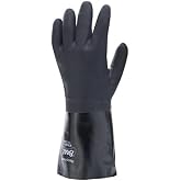 Neoprene, Chemical Resistant Gloves, Heavy Weight, Black, Size 10