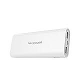 Portable Charger Updated RAVPower 16750mAh Portable Chargers 4.5A Dual USB Output External Battery Pack Power Pack Power Bank (iSmart 2.0 Tech) for iPhone, iPad, Galaxy, Android Devices - White