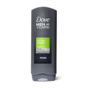 Dove Men+Care Body Wash and Face Wash For Fresh, Healthy-Feeling Skin Extra Fresh Cleanser That Effectively Washes Away…