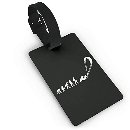 Luggage Tags Holders for Travel Luggage, Luggage Tags for Suitcases, Evolution of Kitesurfing Kite Plastic Luggage Tag PVC Travel Suitcase Labels ID Tag