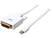 Mini DisplayPort to DVI Cable, White, 3 Feet Mini DP to DVI Cable with Gold Plated Connector, Mini DisplayPort Male (Thunderbolt Supported), DVI Male