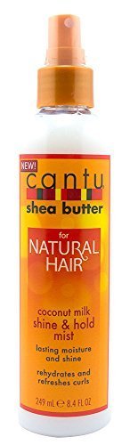 Cantu Shea Butter For Natural Hair Coconut Oil Shine & Hold Mist * Lasting Moisture & Shine, Rehydrates & Refreshes Curls* 249m by Cantu