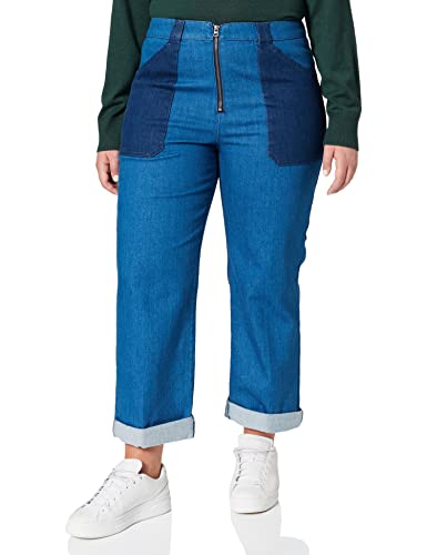 United Colors of Benetton Pantalone 4Y4355AE5 Pants, Blu 901 Blu Chiaro, 40 Donna