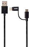 COOSH®[Apple MFi Certified] 1m (3.2 ft) Lightning Duo 2-in-1 Sync and Charge Cables with Lightning & micro USB connectors for iPhone 6, 6s, 6 Plus, iPad Air, Samsung & more