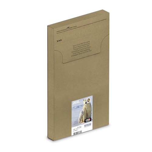 Epson Original Eisbaer Claria 26XL extra grosse Einzel-Tintenpatrone Gelb – 1 x 9,7 ml – Original Epson Tintenpatronen fuer optimale Druckergebnisse