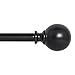 Ivilon Drapery Treatment Window Curtain Rod - Ball Style, 48 to 86 Inch. Color Black