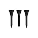 IZZO Golf Wood Golf Tees, 1.75 Inch, Black (Pack of 200)