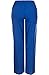 MedPro Women's Contrast Trimmed Solid Medical Scrub Set Mock Wrap Top and Cargo Pants Royal & Black M