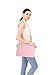 MOSISO Polyester Shoulder Bag with Storage Pockets Compatible 13-13.3 Inch Laptop, Pure Light Pink