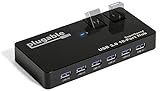 Plugable USB Hub, 10 Port - USB 3.0 5Gbps with 48W Power Adapter and Two Flip-Up Ports