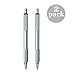 Zebra Stainless Steel Ballpoint Retractable Pen, Black Ink, (2-Pack)