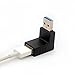 BSHTU USB 3.0 Adapter 90 Degree Right Angled Gender Changers USB Connector Type A Vertical Male to Female Extender L-Shape Plug 2Pcs (UP)