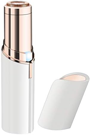 Facial Hair Removal for Women, WTXRHW Painless Facial Hair Remover with Stainless Steel Head, Rechargeable Electric Hair Trimmer, Waterproof with Build-in LED Light (White)