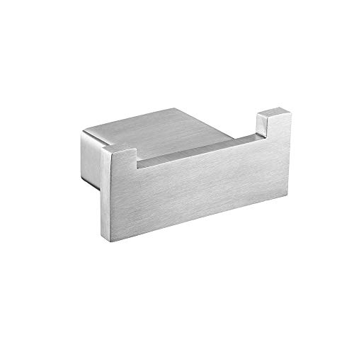 Heable Robe Hook Brushed Nickel, Bathroom Hardware Stainless Steel Robe Coat Hook Wall Mounted